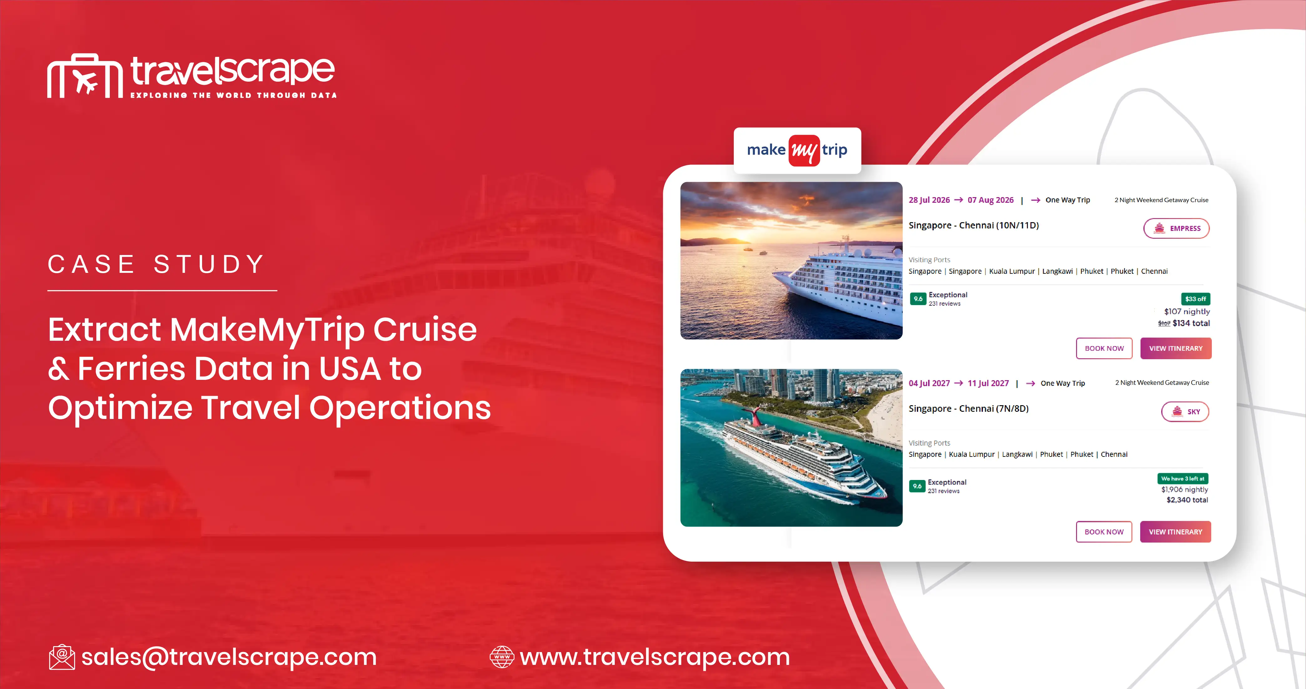  Extract MakeMyTrip Cruise & Ferries Data in USA to Optimize Travel Operations